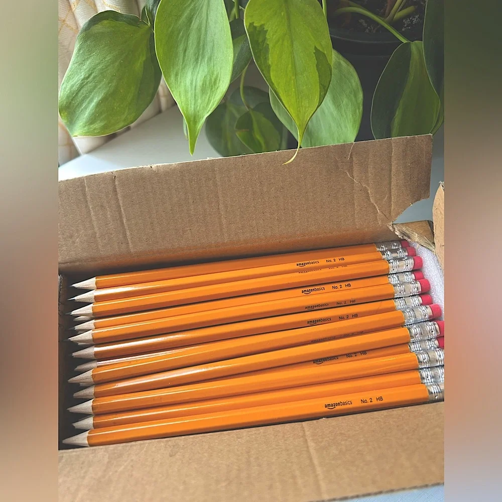 NWT Wood-Cased #2 Pencils, Pre-sharpened, HB Lead Bulk Box, 134 Count, Yellow